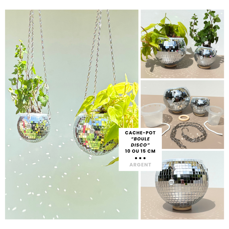 Cache-pot "Boule Disco"