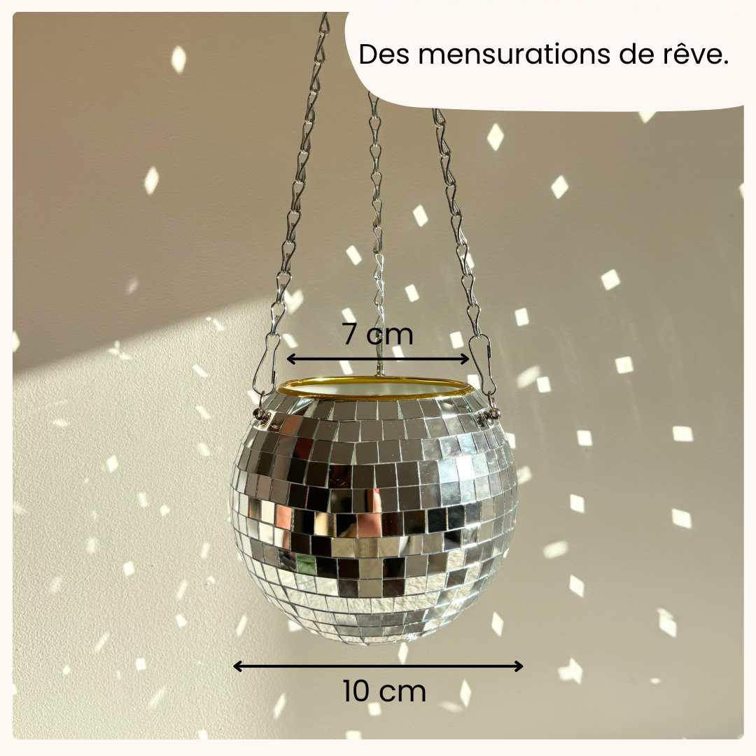 Cache-pot "Boule Disco"